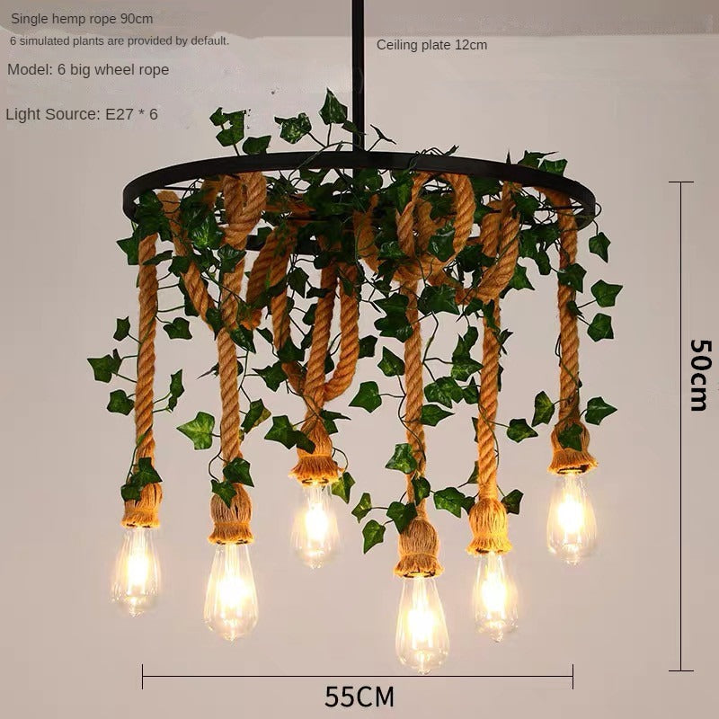 HEIKESZ American Country Pendant Lamp Dining Room/Living Room Bedroom Light Industrial Wind Ceiling Lamp Creative Plant Flowers and Plants Decoration Pendant Lamp LED Light for Bedroom Night Aesthetic Room Lamp