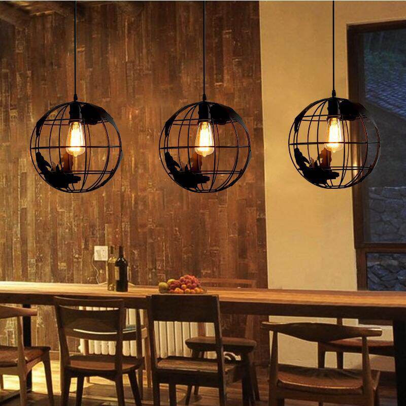 HEIKESZ Creative Earth Instrument LED Chandelier Retro LOFT Industrial Style American Iron Living Room Art Dining Room Chandelier american style retro outdoor indoor retro bedroom lamp american-style Industrial wind