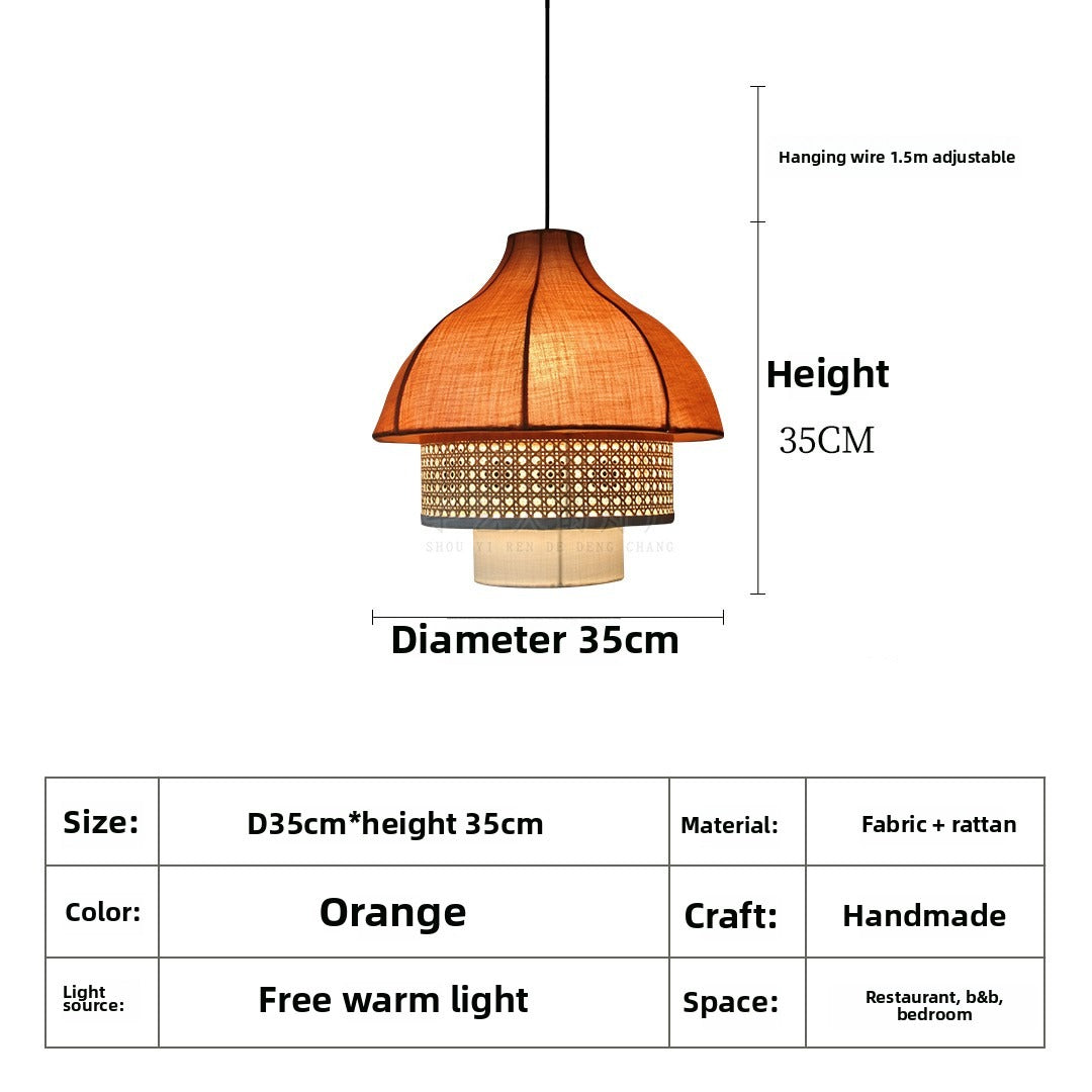 HEIKESZ Japanese-style wabi - **** wind restaurant vine art chandelier new Chinese-style hotel homestay dining tea room zen private room cloth art lamp light fixtures for celling light