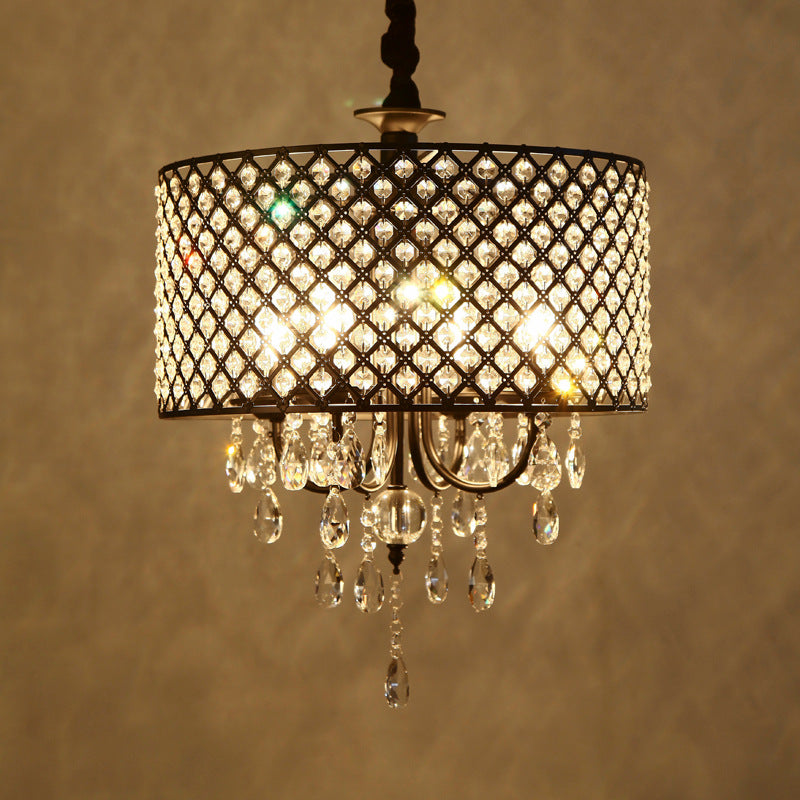 HEIKESZ Crystal chandelier modern minimalist living room dining room lights bedroom girls room kitchen grid round country lamps wholesale lamp light fixtures for celling lights