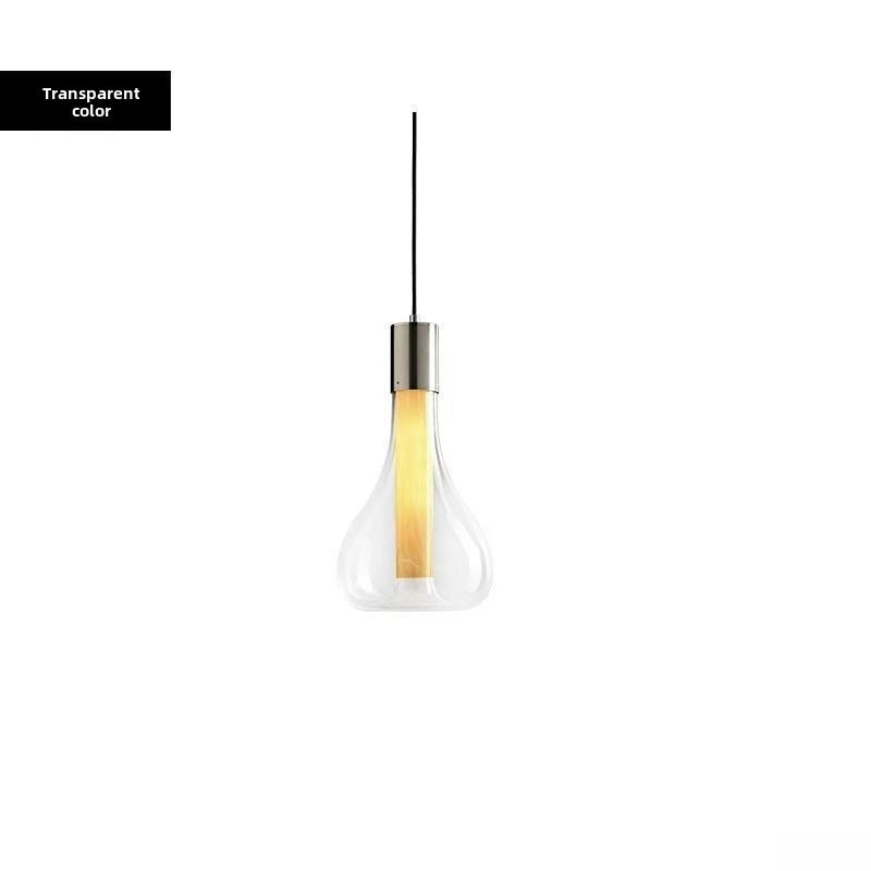 HEIKESZ Italian restaurant single head glass chandelier designer simple creative bar table model house light luxury decoration bedside lamp light fixtures for celling light