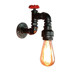 HEIKESZ Wrought iron American industrial wind wall lamp loft retro restaurant bar Internet cafe aisle LED water pipe wall lamp
