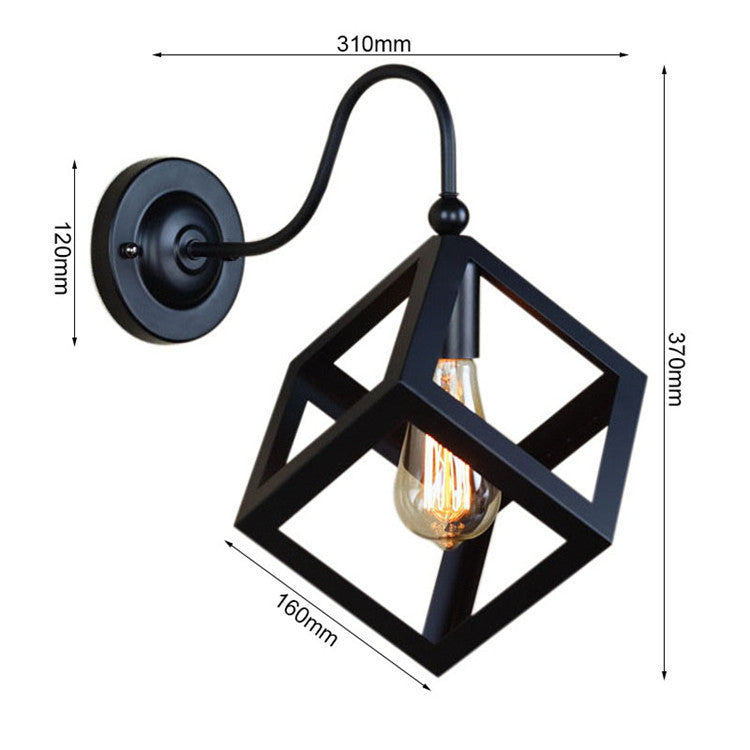HEIKESZ American Retro Industrial Style Decoration Wall Lamp Bar Restaurant and Cafe Internet Coffee Corridor Aisle Balcony Iron Craft Wall Lamp