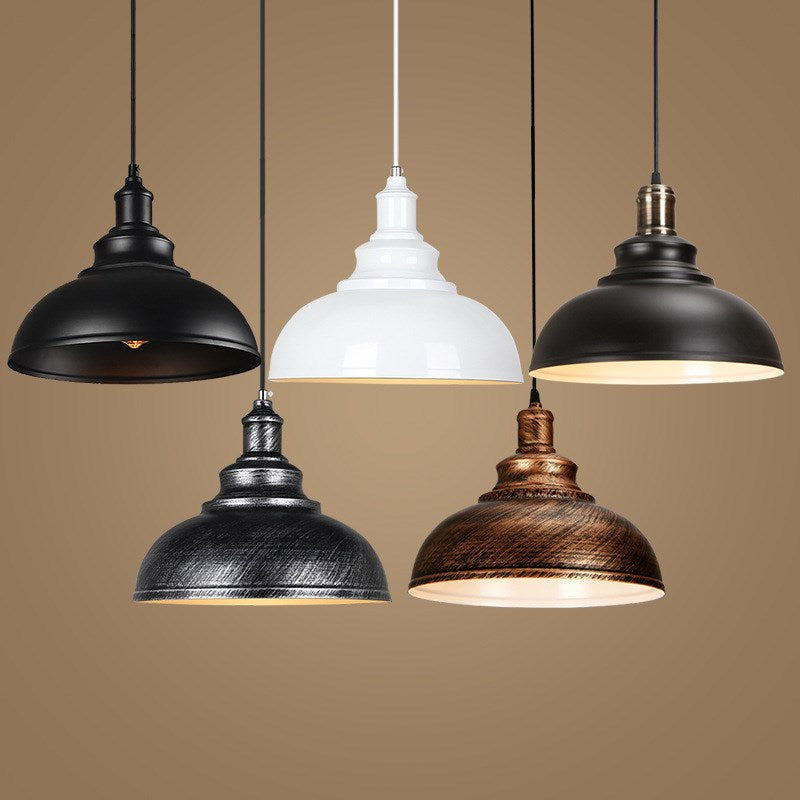 HEIKESZ LOFT Industrial Style Pot Cover Chandelier Restaurant Bar Retro Iron Art Clothing Store Snack Milk Tea Shop Special Wholesale Lamp LED Light for Bedroom Night Aesthetic Room Lamp