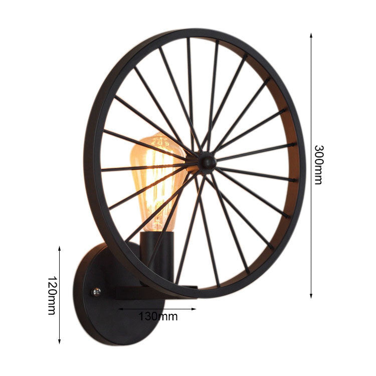 HEIKESZ American Retro Industrial Style Decoration Wall Lamp Bar Restaurant and Cafe Internet Coffee Corridor Aisle Balcony Iron Craft Wall Lamp