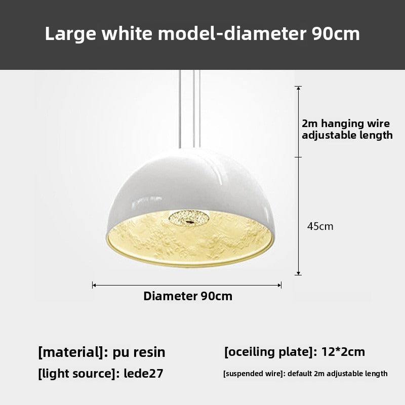 HEIKESZ Cross-border special for modern simple restaurant lights personalized creative sky garden chandelier Nordic room semicircular resin lamp light fixtures for celling lights
