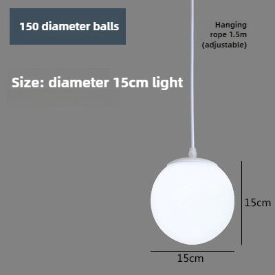 HEIKESZ Simple modern restaurant ball chandelier single head round bar clothing store staircase aisle shopping mall large ball lamp lighting fixtures for celling lights