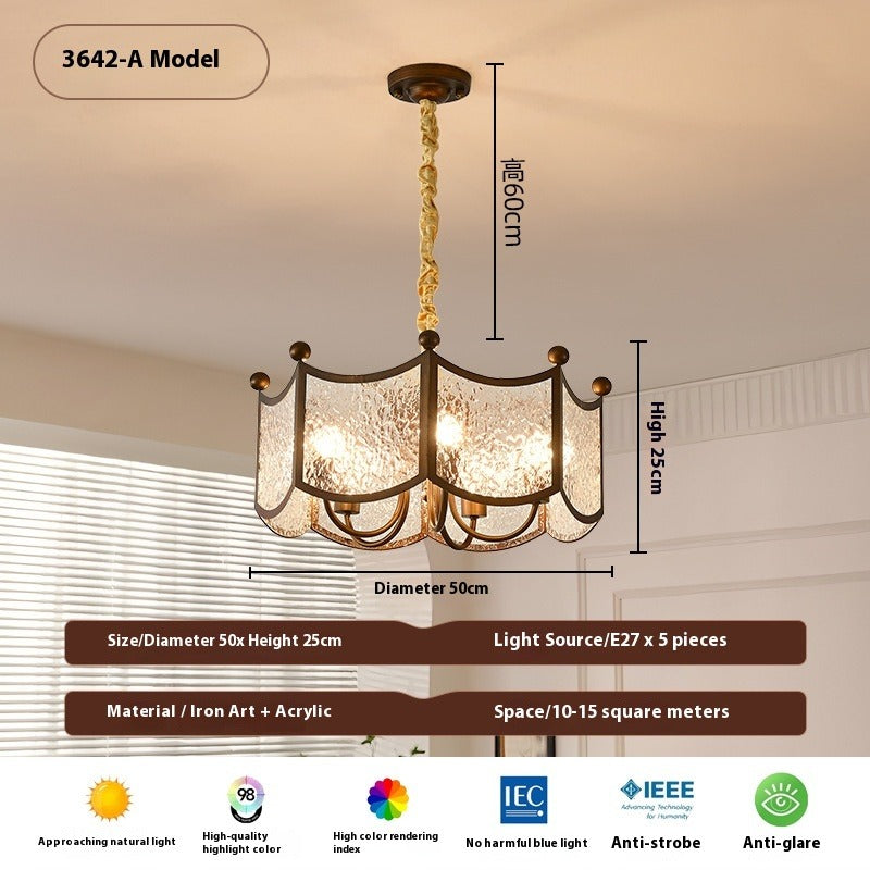 HEIKESZ Vintage American Style Bedroom Ceiling Light French Mid Century Modern Pendant Lamp for Dining Room Bar New Arrival from Zhongshan