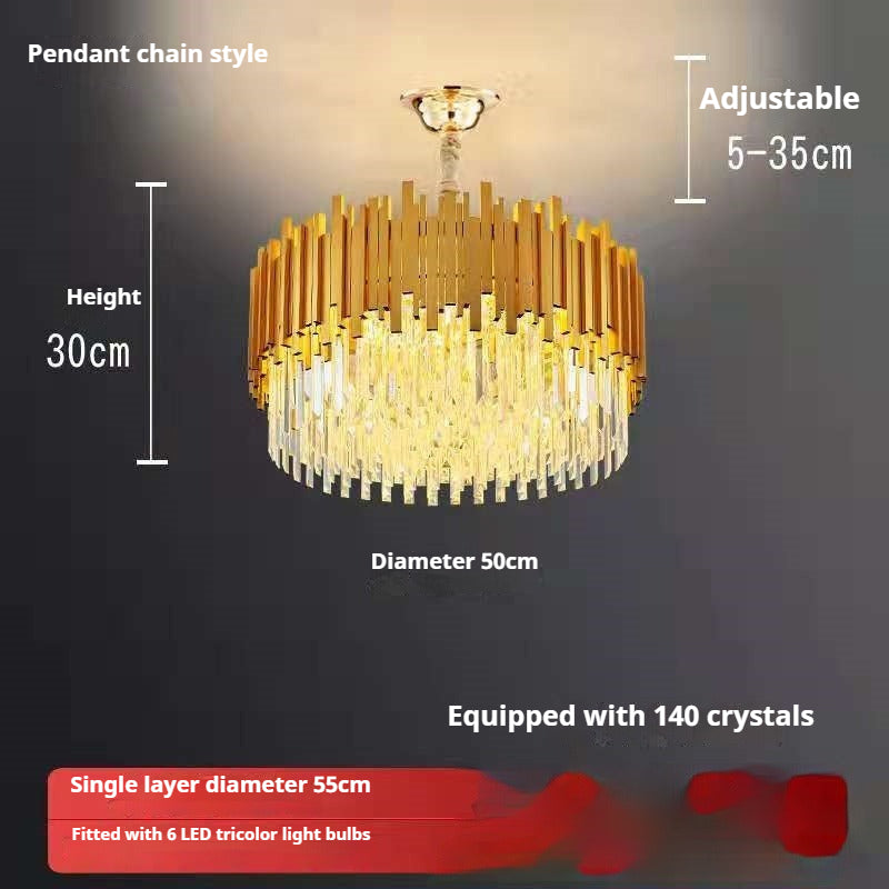 HEIKESZ Light luxury crystal chandelier living room lamp restaurant hotel luxury bedroom aisle lamp Zhongshan factory direct sales post-modern lamp light fixtures for celling lights