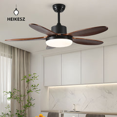 HIEKESZ Cross-border large air volume fan light bedroom simple dining room fan chandelier frequency conversion Nordic ceiling living room ceiling fan light lamp light fixtures for celling light