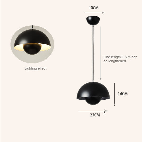 HEIKESZ Danish Designer Bud Chandelier Macaron Three Heads Dining Room Lamp Nordic Modern Minimalist Bedroom Lighting