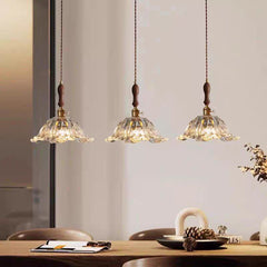 Vintage Pendant Light Mid Century Modern Bedroom Ceiling Lamp Walnut Wood Retro Wabi Sabi Japanese Style Cream Aesthetic Dining Room Corridor Hanging Light
