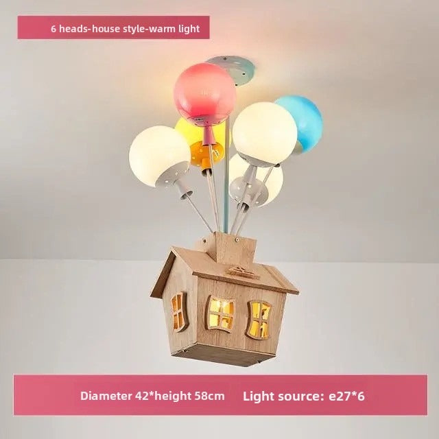 HEIKESZ Balloon Ceiling Light for Kids Room Cartoon LED Lamp for Boys Girls Bedroom Nursery Princess Decor