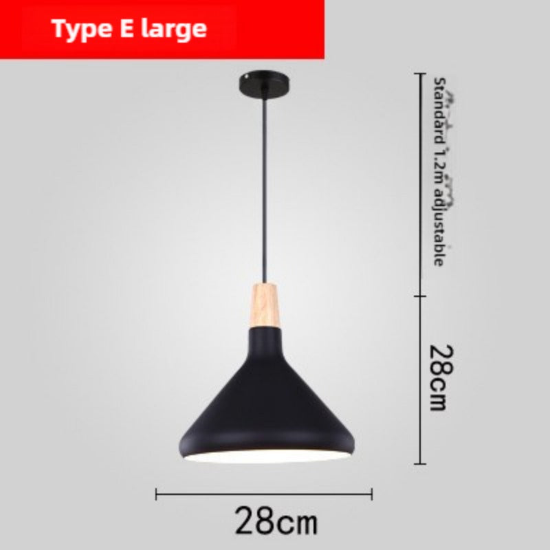 HEIKESZ Food chandelier single head Nordic simple Zhongshan lamps and lanterns Food store commercial retro chandelier Industrial style restaurant small chandelier
