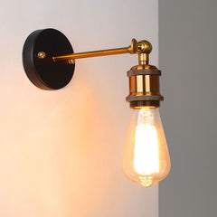 HEIKESZ American Retro Industrial Wind Wall Lamp Creative Lampshade Wall Lamp Restaurant Coffee Shop Aisle Light Adjustable Angle Wall Lamp LED Light for Bedroom Night Aesthetic Room Lamp