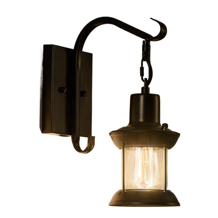 HEIKESZ American retro industrial style country painted wall lamp bedroom bedside lamp decorative lamp dining room aisle lamp study lamp