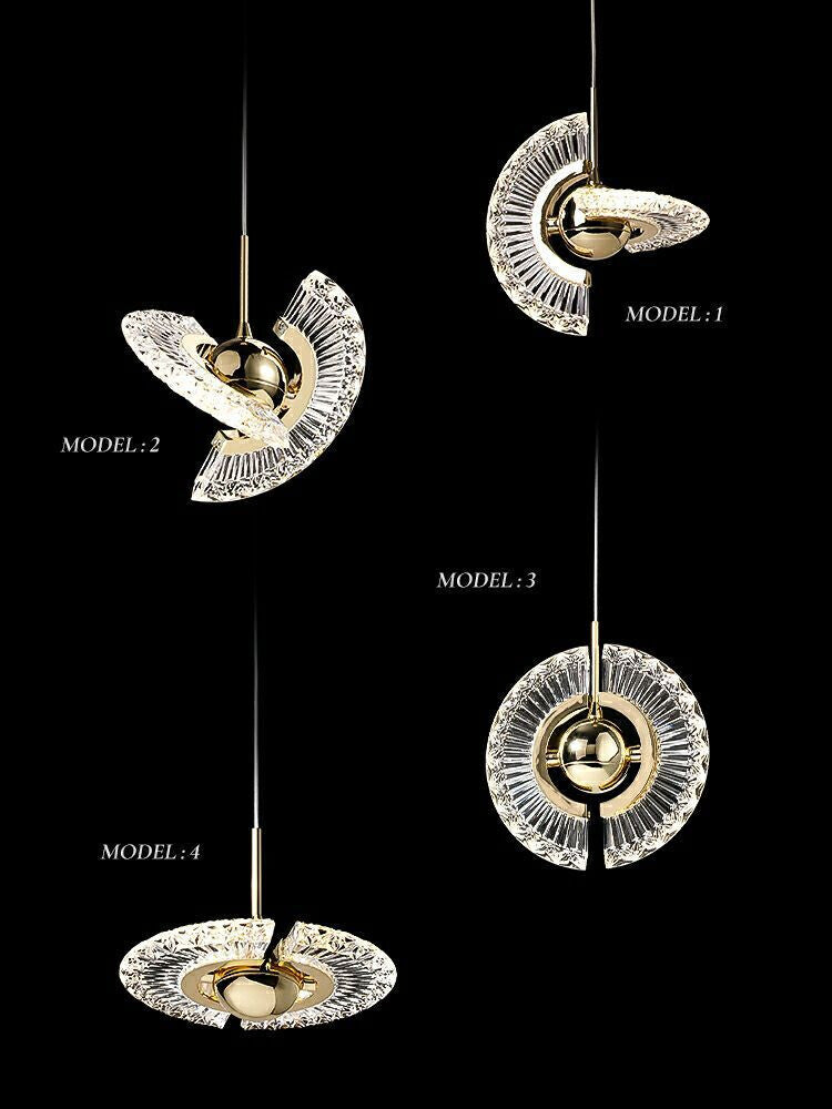 HEIKESZ UFO Bedside Small Droplight Luxury Minimalist Chandelier Designer Light for Bedroom Bar Restaurant