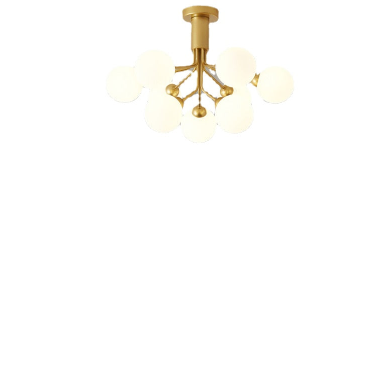 HEIKESZ Nordic Modern Minimalist Ceiling Lamp Dual-Use Living Room Bedroom Creative Bean Chandelier Internet Celebrity Lighting