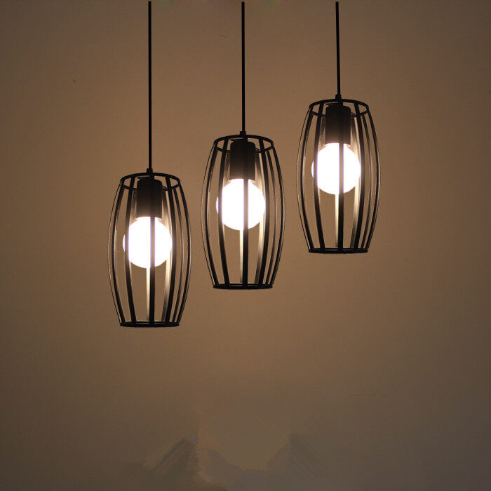 HEIKESZ Retro Bar Loft Three-Head Creative Personalized Restaurant American Country Industrial Style Chandelier american style retro outdoor indoor retro bedroom lamp american-style Industrial wind