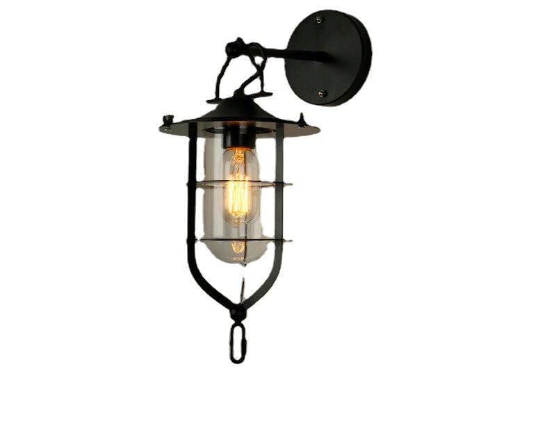 HEIKESZ American Retro Industrial Style Loft Wrought Iron Creative Wall Lamp Dock Lamp Restaurant Balcony Corridor Bedside Shop Decoration american style retro outdoor indoor retro bedroom lamp american-style Industrial wind