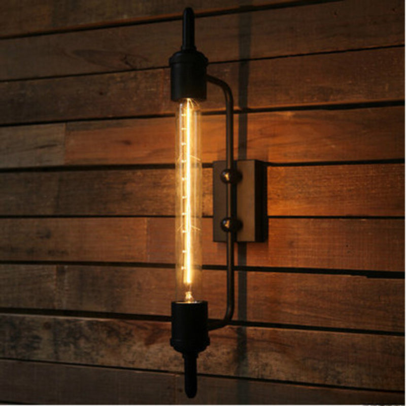 HEIKESZ Nordic loft retro personalized bedside mirror headlight American country aisle balcony courtyard stairs steam pipe wall lamp