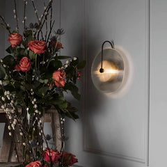 HEIKESZ Nordic Glass Wall Lamp Minimalist Design for Living Room Bedroom Hotel Guest Room Sofa Model Room Decorative Lighting