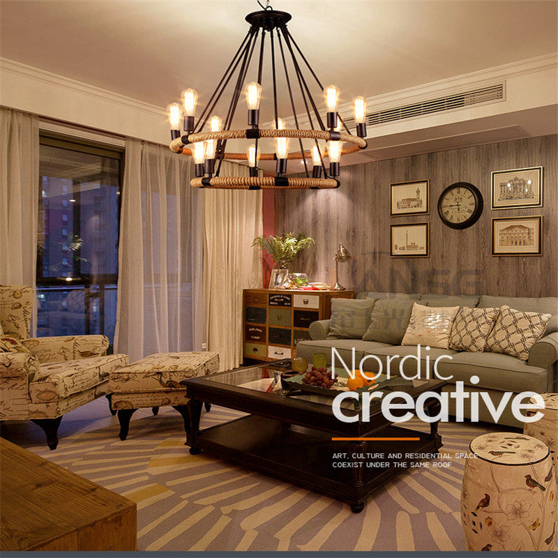HEIKESZ LOFT Industrial Style Ceiling Lamp Living Room Dining Room Coffee Shop Bar Counter Internet Bar Clothing Store Decoration Vintage Lamps LED Light for Bedroom Night Aestitic Room Lamp