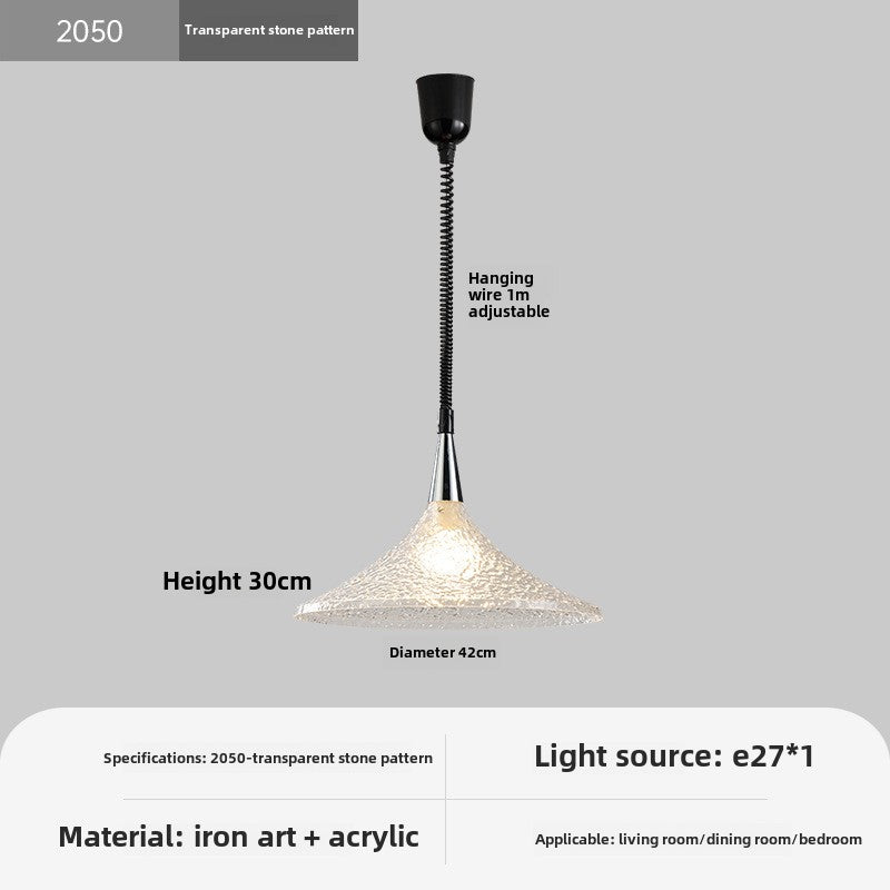 HEIKESZ Medieval restaurant chandelier creative can lift retro painted living room island table study main light design telescopic horn lamp light fixtures for celling light