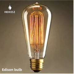 HEIKESZ Classical lamps, Edison light bulbs, art styling tungsten wire classical decoration E27 40W retro nostalgic light bulbs