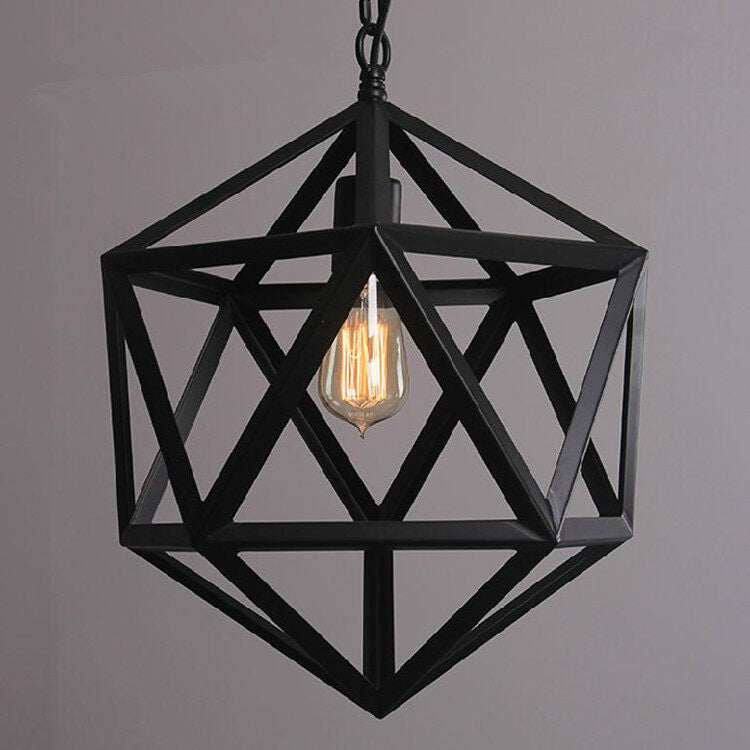 HEIKESZ American Country Retro Industrial Style Chandelier Polyhedron Creative Bar Restaurant Warehouse Iron Droplight american style retro outdoor indoor retro bedroom lamp american-style Industrial wind