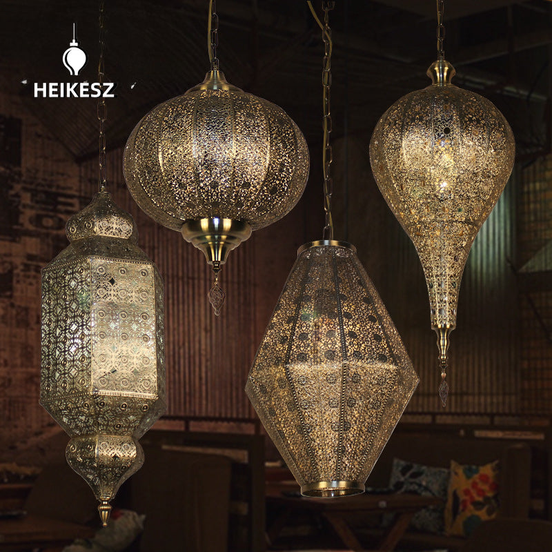 HEIKESZ Factory direct sales Morocco retro lighting wrought iron South East Asia Central Europe Bohemia Exotic restaurant Hotel chandelierChandelier, restaurant light, living room light