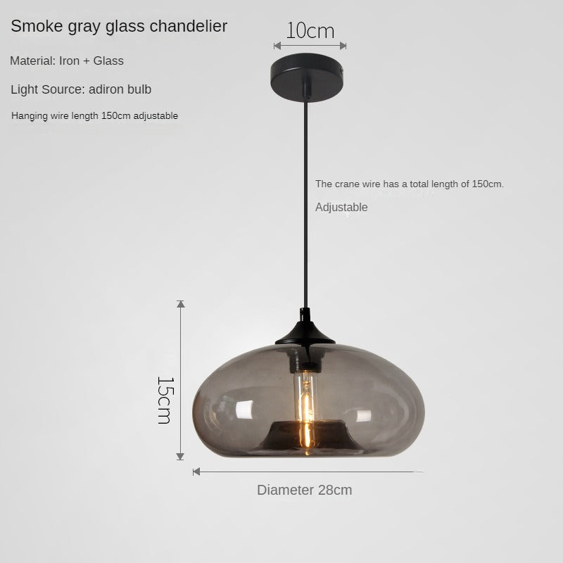 HEIKESZ Modern Round Stained Glass Chandelier Creative Hanging Light Fixture for Dining Room Bar Counter Living Room Ceiling Lighting