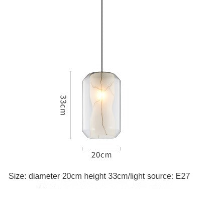 HEIKESZ Post-Modern Marble Glass Chandelier Creative Pendant Lamp for Bedroom Living Room Restaurant Club Ceiling Lights Decor