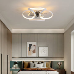 HEIKESZ Nordic Luxury Ceiling Fan with LED Light and Remote Control for Bedroom Living Room Dining Room