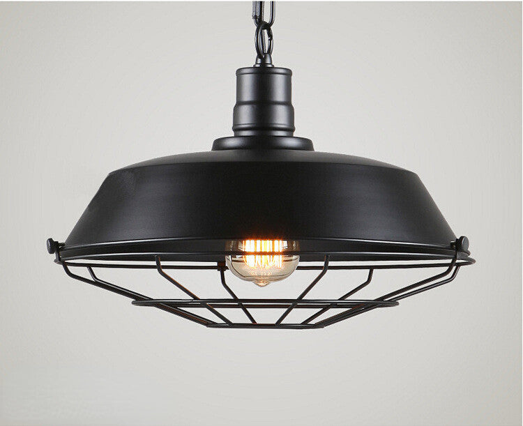 HEIKESZ American Creative Simple Bar Iron Vintage Pot Cover Chandelier LOFT Industrial Style Restaurant Warehouse Chandelier american style retro outdoor indoor retro bedroom lamp american-style Industrial wind