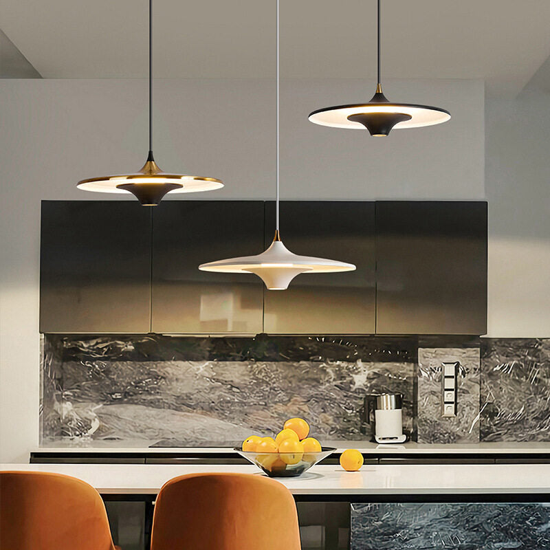 HEIKESZ Nordic Minimalist UFO Chandelier for Dining Table Bar Desk Post-Modern Bedroom Bedside Lamps