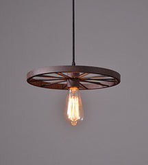 HEIKESZ American Country Creative Personality Industrial Style Chandelier Restaurant Clothing Store Bar Iron Wheel Creative Chandelier american style retro outdoor indoor retro bedroom lamp american-style Industrial wind
