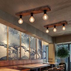 HEIKESZ Retro Creative Wood Art Distressed Solid Wood Ceiling Light Dining Room/Living Room Aisle Corridor Coffee Shop Tavern Cross-Border Lamps LED Light for Bedroom Night Aesthetic Room Lamp
