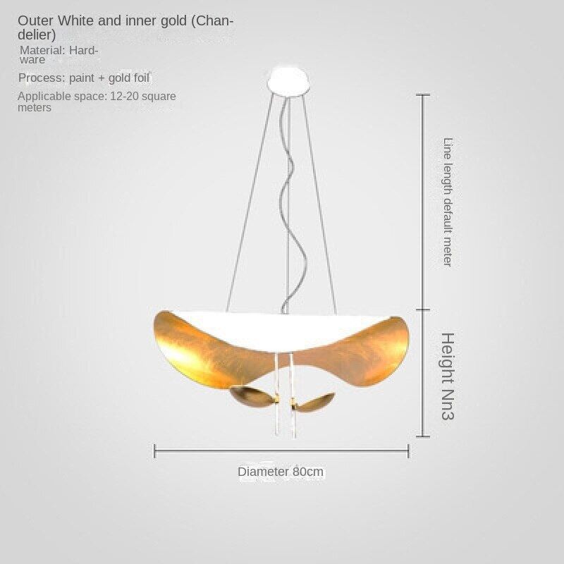 HEIKESZ Italian Creative UFO Pendant Lamp Modern Light Luxury LED Chandelier for Living Room Dining Room Ceiling Lighting