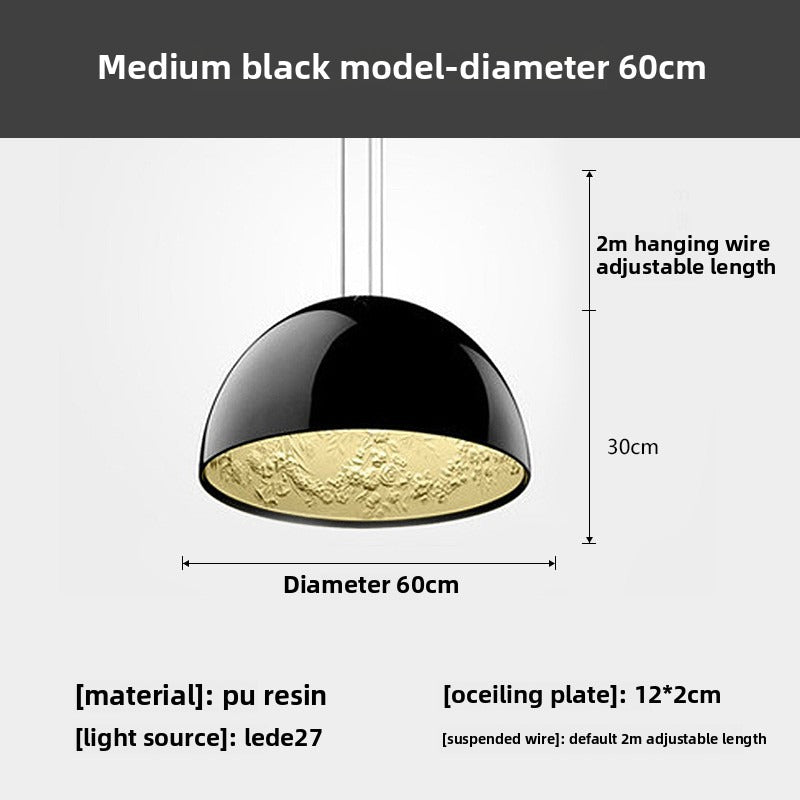 HEIKESZ Cross-border special for modern simple restaurant lights personalized creative sky garden chandelier Nordic room semicircular resin lamp light fixtures for celling lights