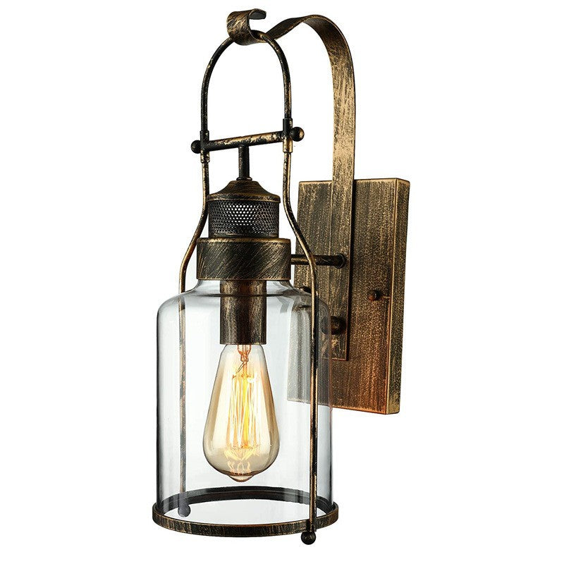 HEIKESZ Retro Industrial Style Wall Lamp Coffee Shop Hotel Bar Counter Guest Restaurant Ideas Exclusive for Cross-Border Special Indoor Glass Lamp LED Light for Bedroom Night Aesthetic Room Lamp