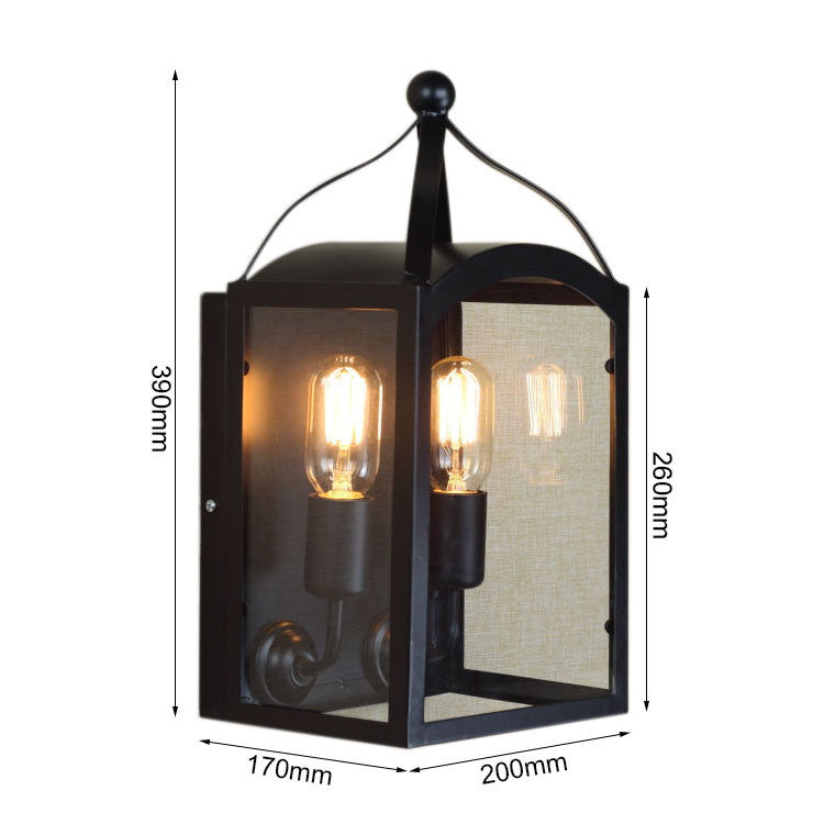 HEIKESZ American Retro Industrial Style Decoration Wall Lamp Bar Restaurant and Cafe Internet Coffee Corridor Aisle Balcony Iron Craft Wall Lamp