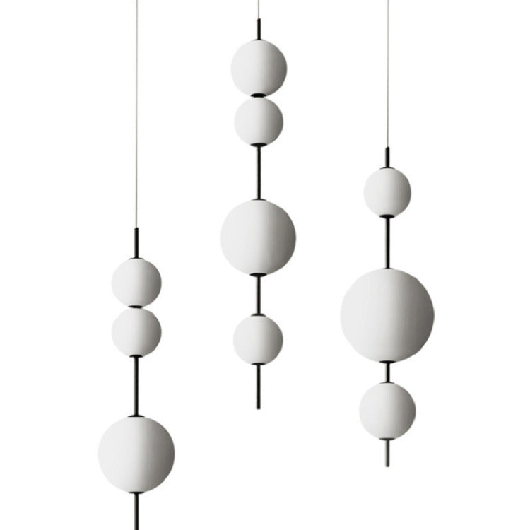 HEIKESZ Nordic Minimalist Pendant Light Modern Glass Hanging Lamp for Bedroom Dining Room Bar Cafe Creative Designer Lighting