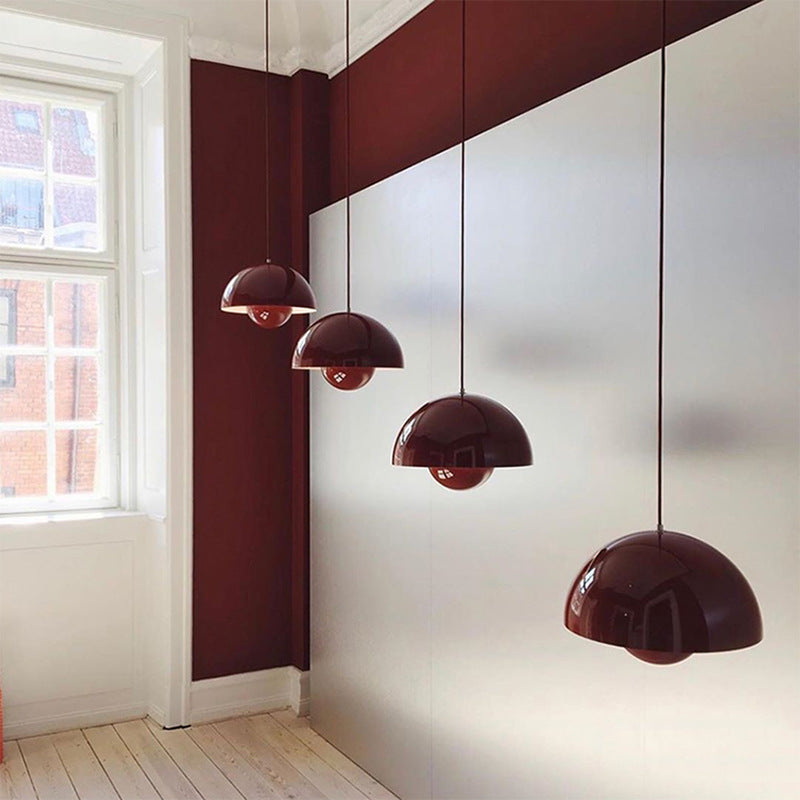 HEIKESZ Modern Minimalist Bud LED Chandelier Semicircle Hanging Lamp for Dining Room Cafe Bar Bedroom Living Room Lighting