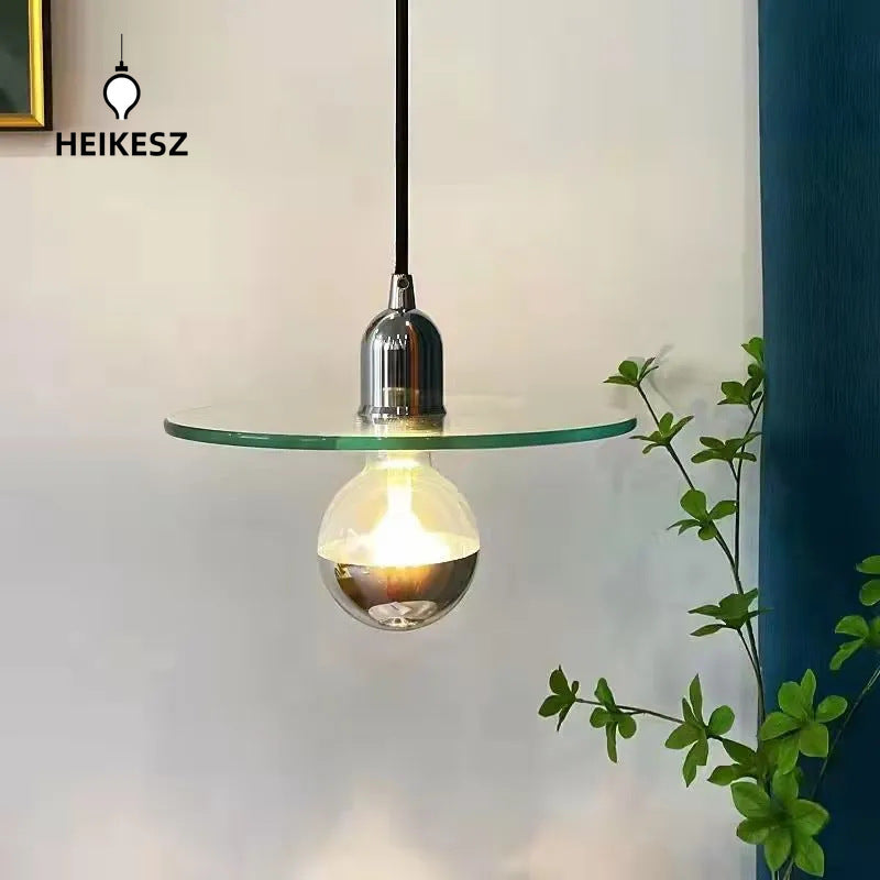 HEIKESZ Minimalist Japanese minimalist retro nostalgic chandelier B & B bar entrance entrance glass Nordic bedroom bedside lamp light fixtures for celling lights