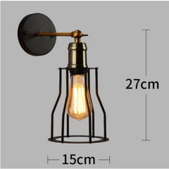 HEIKESZ American Country Retro Industrial Style Living Room Dining Room and Study Room Wall Lamp