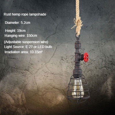 HEIKESZ American retro water pipe ceiling light restaurant coffee shop creative clothing store LOFT industrial style multi head combination light