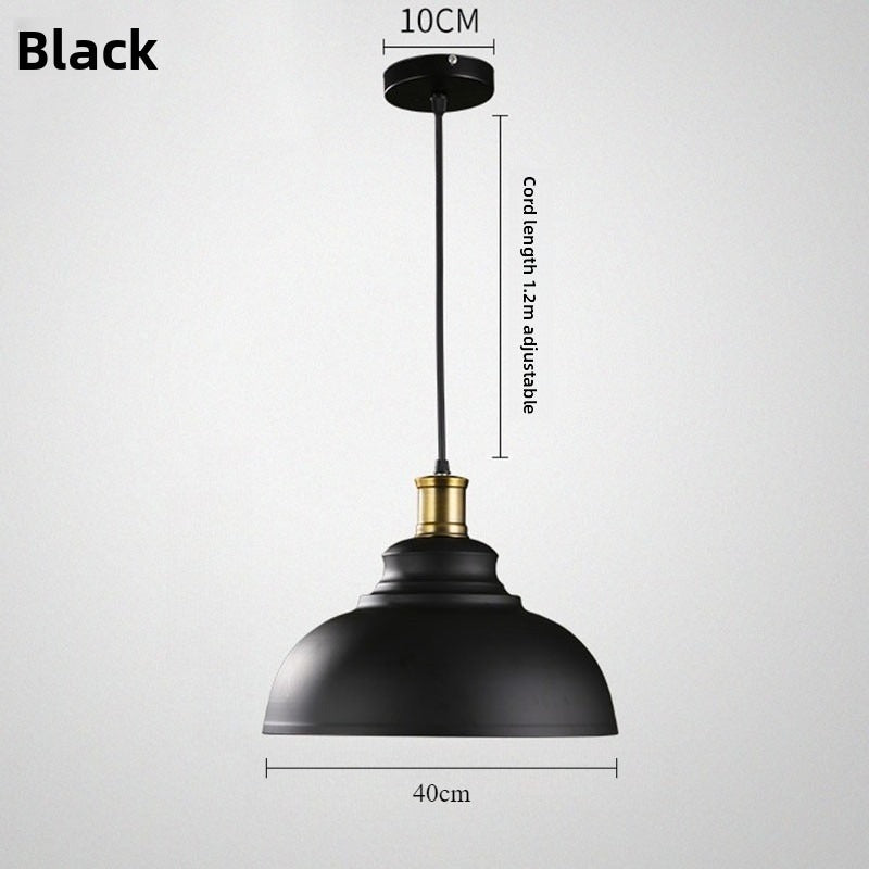 HEIKESZ Vintage Bowl Pendant Light Industrial Style Single Head Iron Ceiling Lamp for Bar Balcony Restaurant Clothing Store Loft Lighting