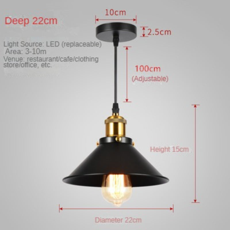 HEIKESZ Cross-Border Hot Droplight Guest Restaurant Bar Creative Coffee Shop Clothing Store Window Pot Cover UFO Black Dress Droplight LED Light for Bedroom Night Aesthetic Room Lamp