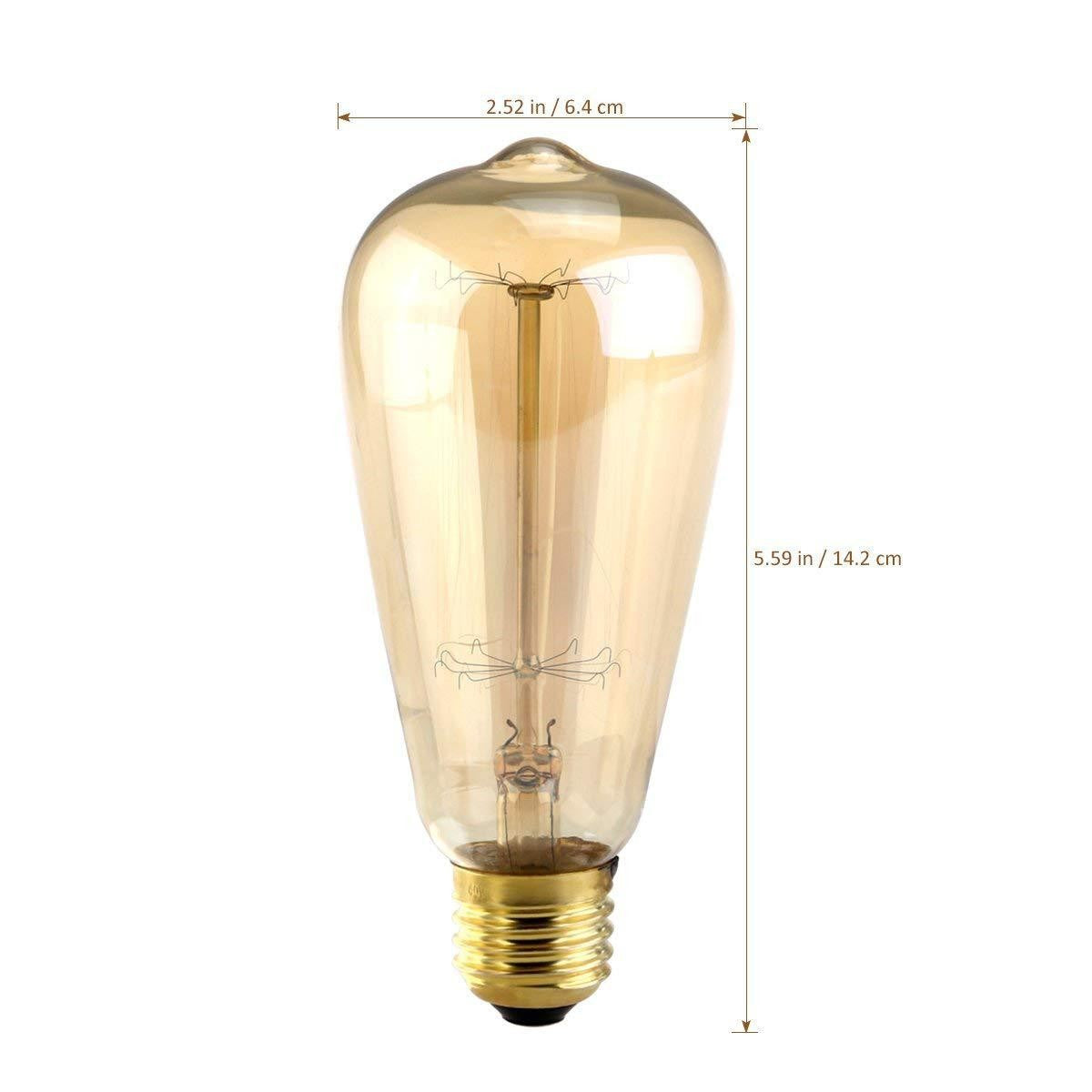 HEIKESZ Classical lamps, Edison light bulbs, art styling tungsten wire classical decoration E27 40W retro nostalgic light bulbs